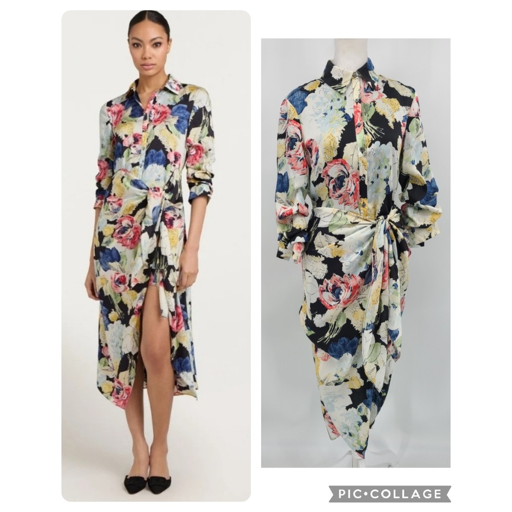 Cinq a Sept Floral Resort Dress Sz 0 Romantic Cruise Travel Cocktail Luxury